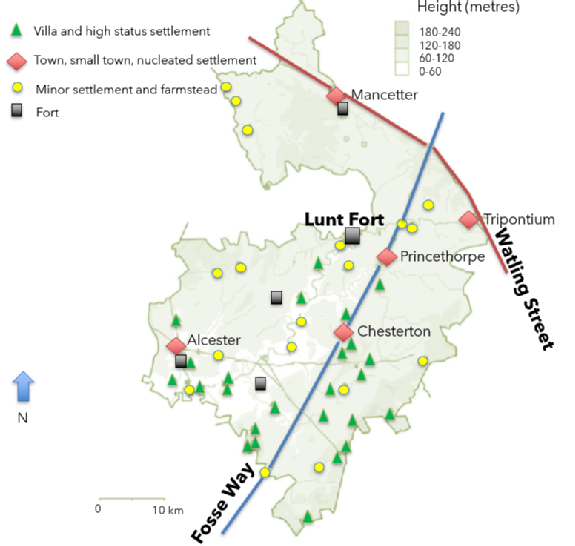 Lunt Fort and Roman roads