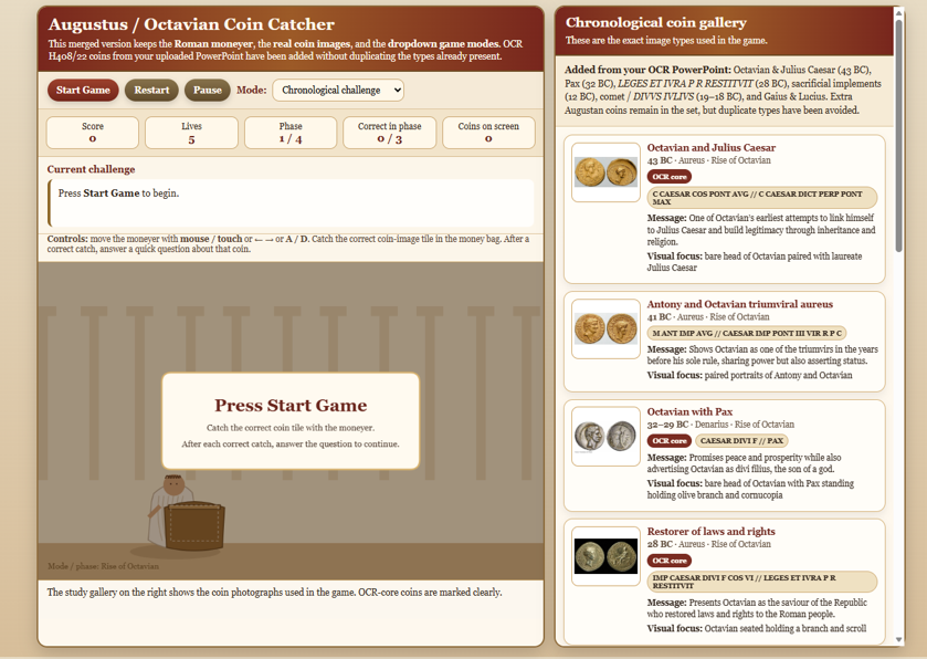 screen shot of game