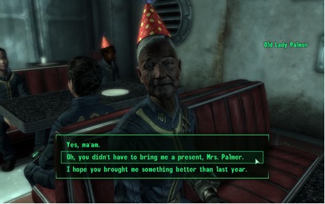 Figure 4.4 - On-screen dialogue options in Fallout 3 