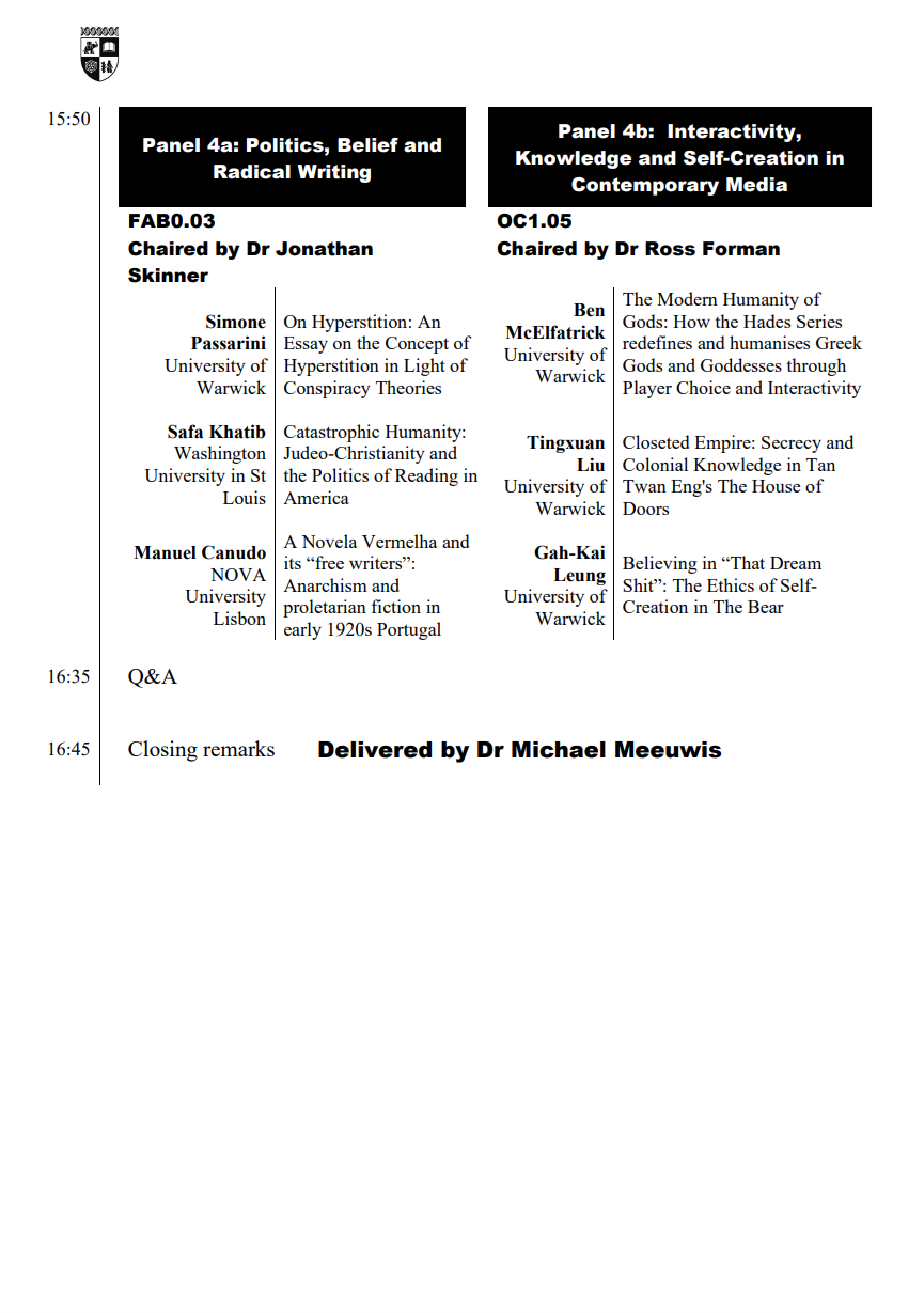Image of schedule page 3