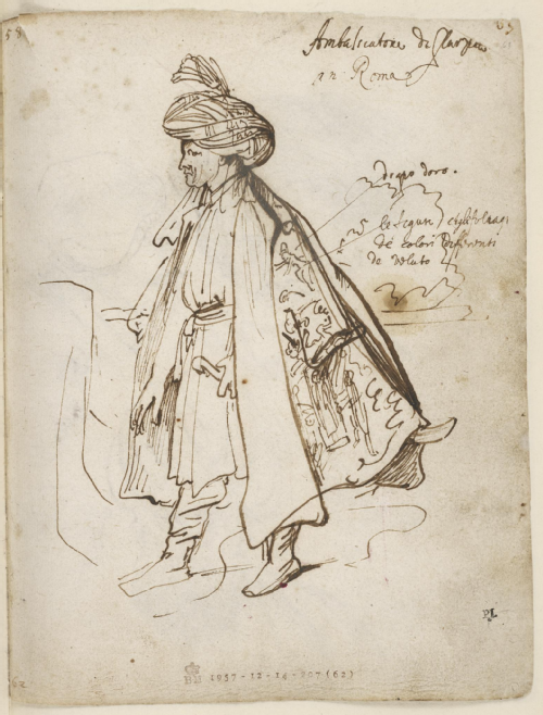 A sketch of the English traveller Robert Sherley.