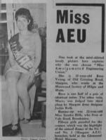 The Way, April 1968, p. 2, ‘Miss AEU’.