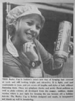 The Way, August 1976, p. 5. A young girl demonstrates the ‘bright and attractive’ new Bazeley cap.