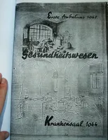 line drawings of scenes from medical treatment centre, Theresienstadt