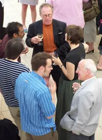 Professor Laqueur speaking with members of the audience