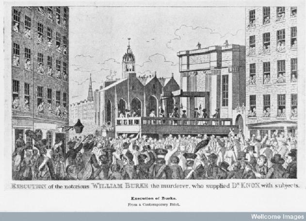 Execution of William Burke, engraving