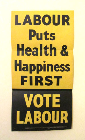 Labour General Election Poster 1938