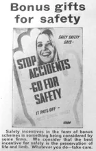 The Way, June 1967, p. 8. 'Sally Safety': advertisement offering prizes for safety in the workplace.