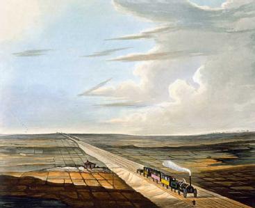 railway at Chat Moss in 1832, copyright expired