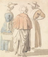 watercolour painting ‘The Gossips’ by Samuel Scott (undated) (courtesy of the Yale Centre for British Art) 