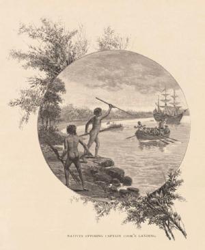 Natives Opposing Captain Cook
