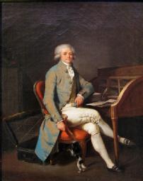 painting of Robespierre at his desk