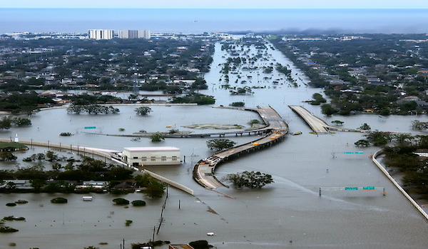 Flooding of urban areas following Hurricane Katrina