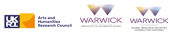Funding logos AHRC Warwick IAS Warwick Connecting Cultures