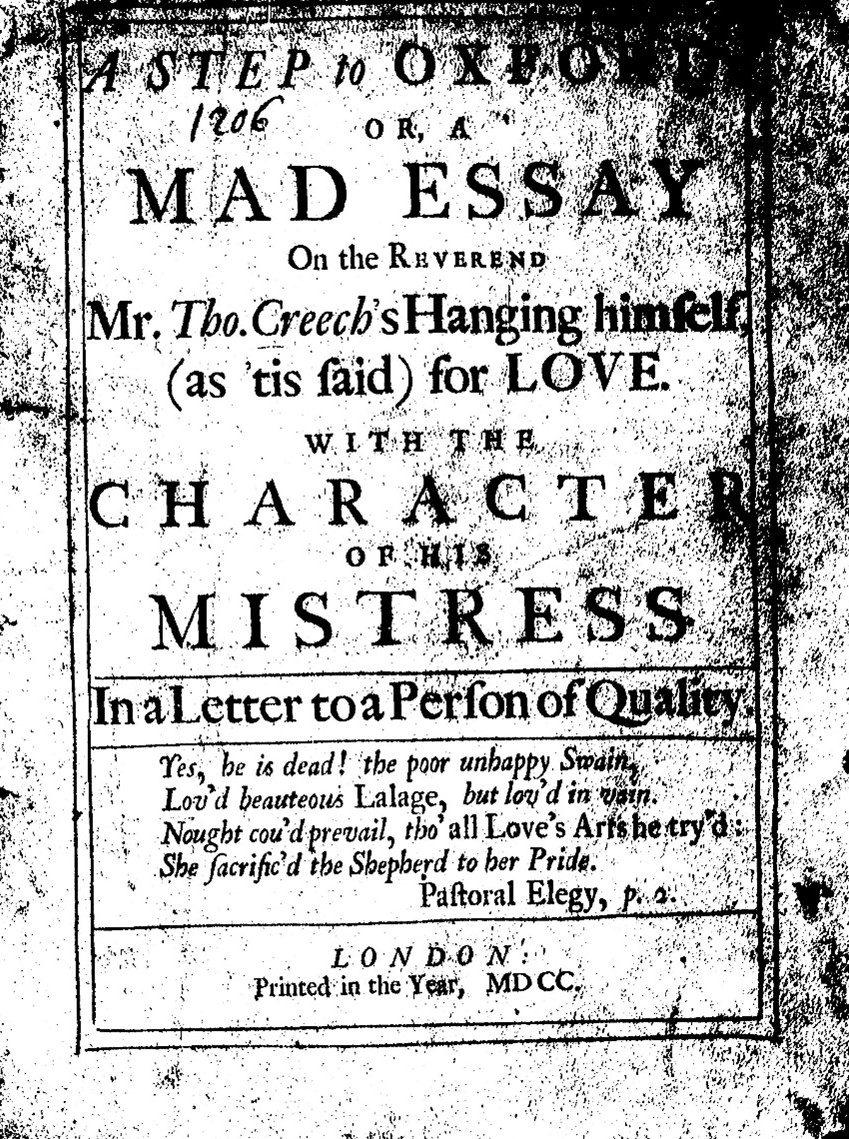 Pamphlet Image of Source on Suicides in Early Modern History