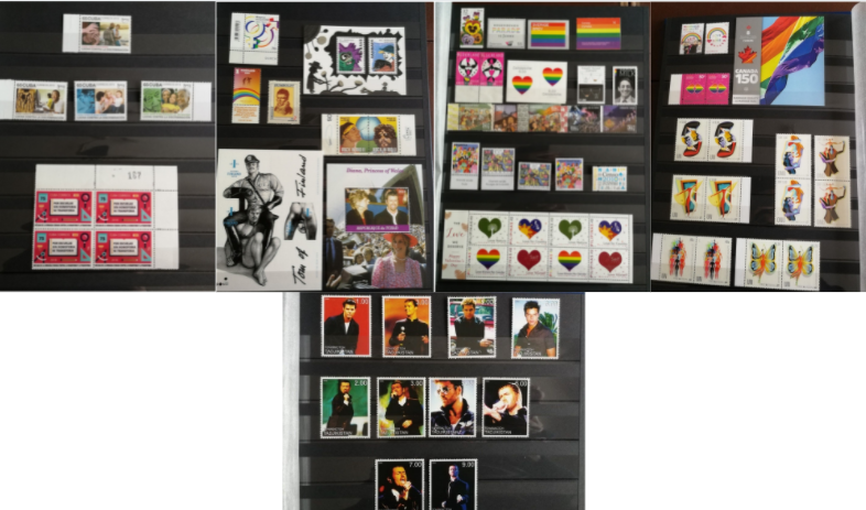 An LGBTQ+ stamp collection