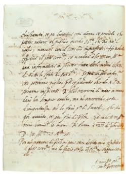 Letter by Cardinal [St] Carlo Borromeo about the Council of Trent (1563)