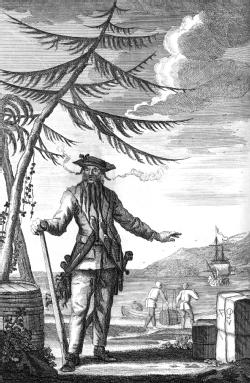 Blackbeard the Pirate: this was published in Defoe, Daniel; Johnson, Charles (1736 - although Angus Konstam says the image is circa 1726) 
