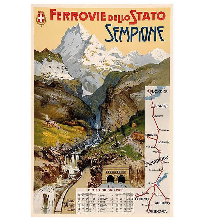 England to Italy rail map