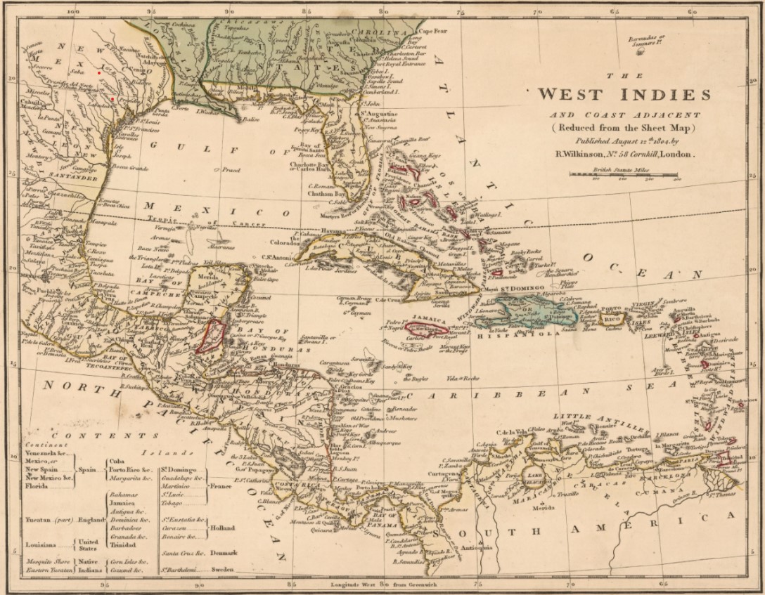 Caribbean map (1804)