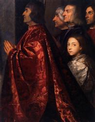 Titian, Madonna with Saints and Members of the Pesaro Family (detail)