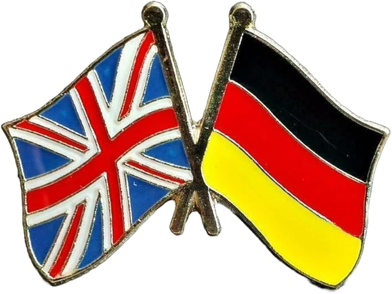 UK & Germany Friendship Flag Metal Lapel Pin Badge