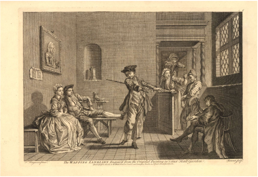 Print of a widowed landlady