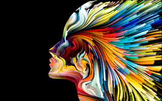 Rsearch colourful face