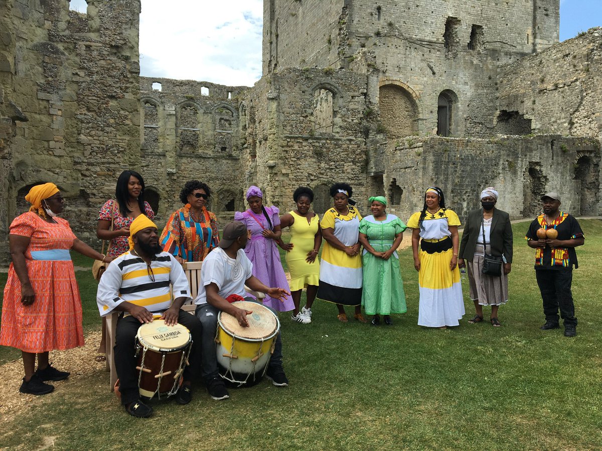 delegation of Garifuna at Portchester Castle