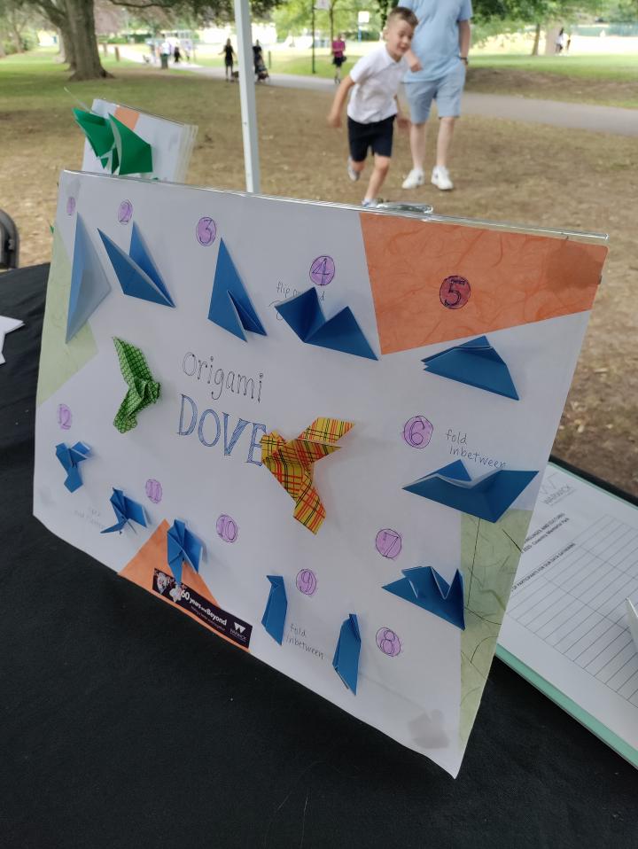 Origami dove making instructions