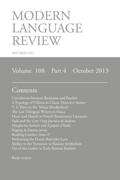 Cover of Modern Language Review