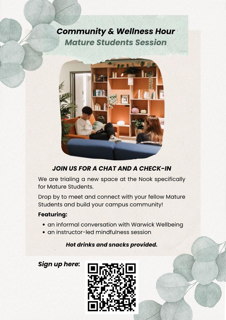 Poster for mature student session