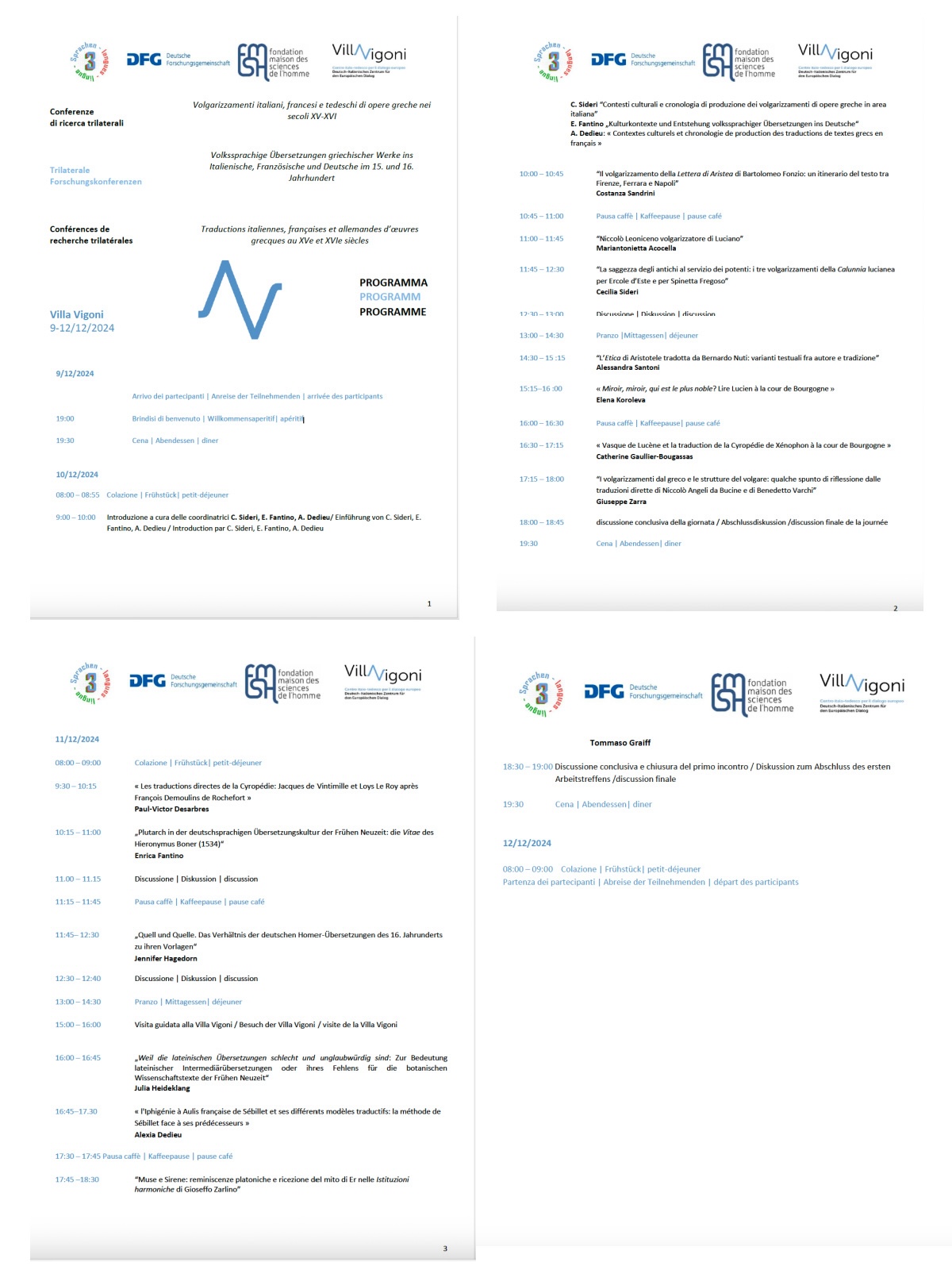 Triltateral Conference programme