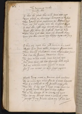 Page showing Pulter's hand
