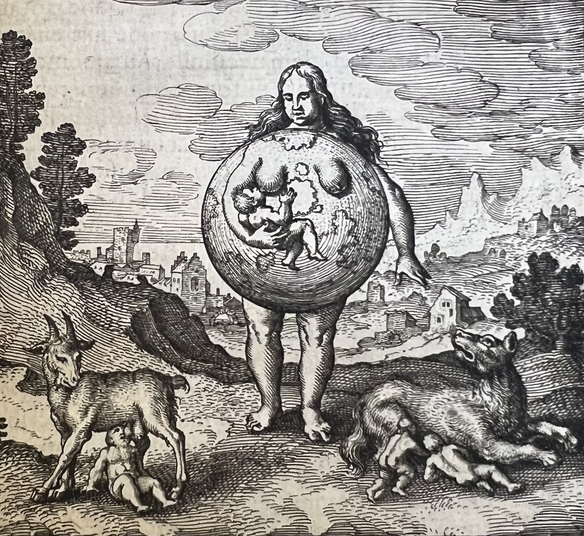 Nutrix eius terra est, in Maier, "Atlanta fugiens", 1618. Chicago, Newberry Library, Case B 8633 .55.