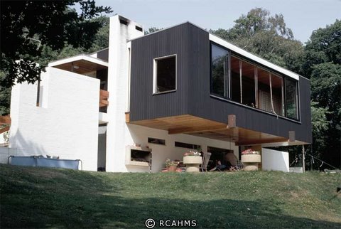 Spence House, Beaulieu. Completed c. 1962. Undated photograph. Copyright Gillian and Anthony Blee. RCAHMS SC1076431.