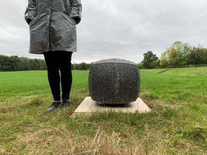 Black Cube, 2013 By Lotte Thuenker (Born 1954) Limestone Petit Granit University of Warwick Art Collection