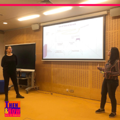 Elena and Alejandra presenting Team 2 proposal for the physical exhibit at the MRC.