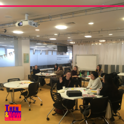 Teams brainstorming to create the themes and exhibition layout.