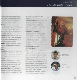 Continuation of 2002 prospectus detailing SU events that were held every week.
