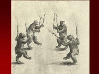 31. Press mark 813 h 17.   Ballet at Celle in 1653, four bears dancing – page 14 of 65.