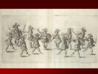 33. Press mark 813 h 17.   Ballet at Celle in 1653, the Grand Ballet of soldiers – page 56 of 65.