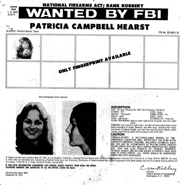 Hearst FBI Poster