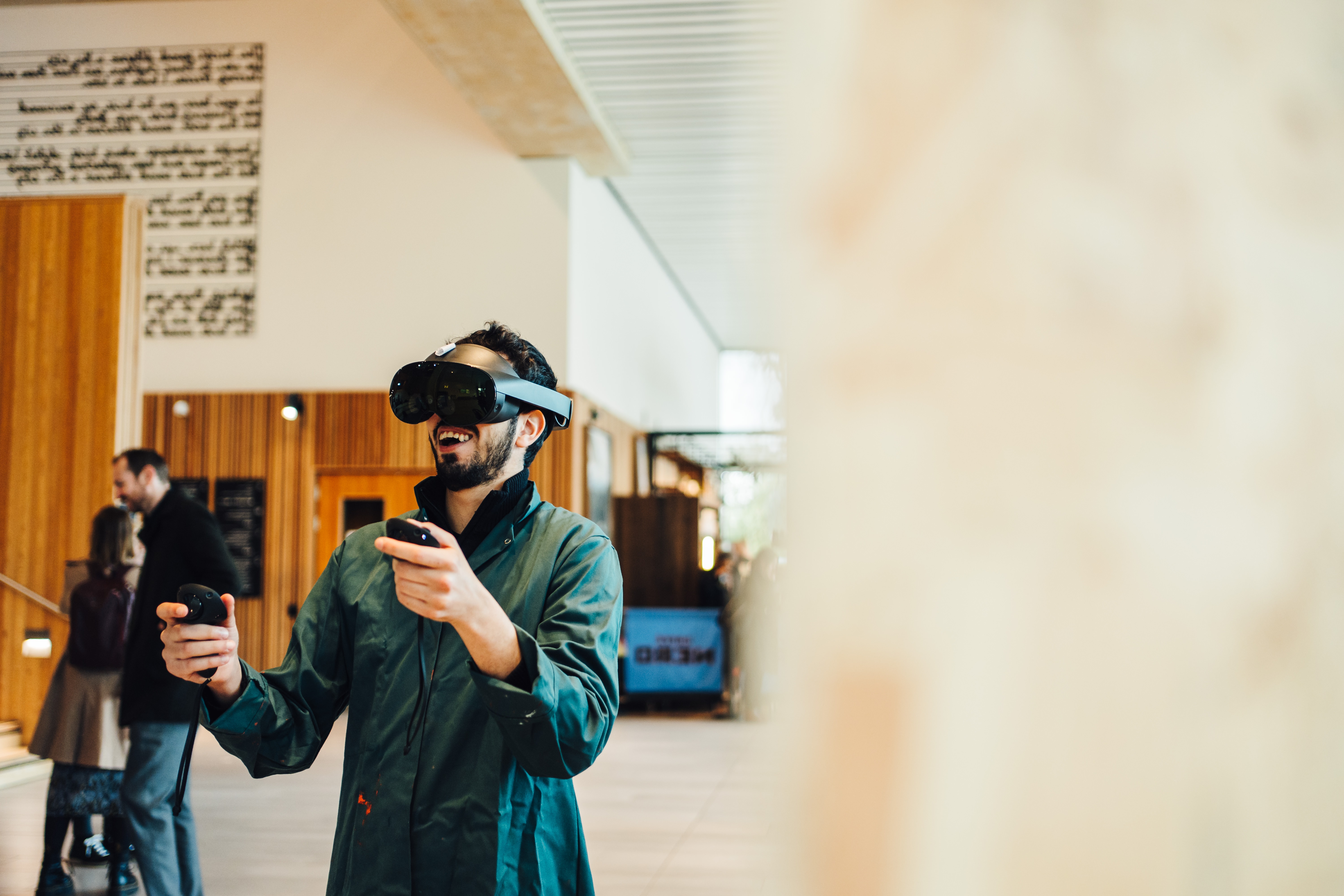 Student using VR headset