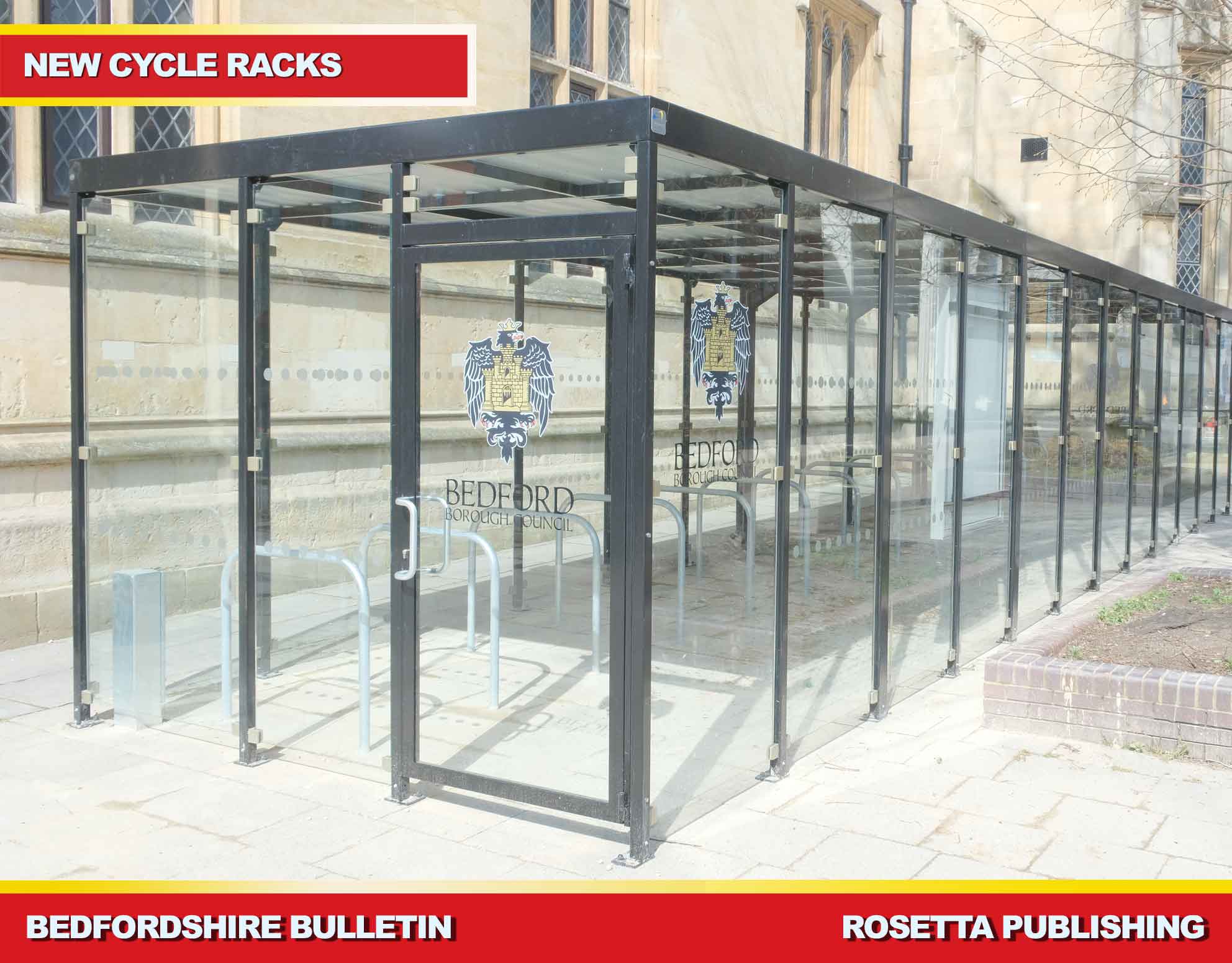 Bluetooth accessed bike shelter in Bedford