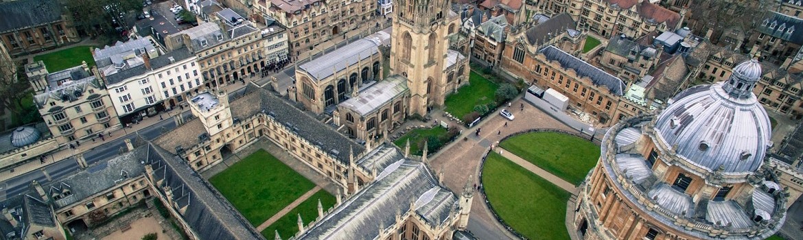 Birds eye view of Oxford