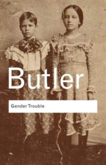 Book Cover for J Butler Gender Trouble depicting vintage images of two girls