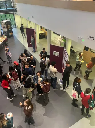 Crowd of students at Work Placement Fair in Ramphal