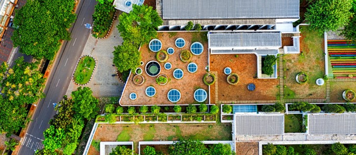 Slideshow - complex birds eye view