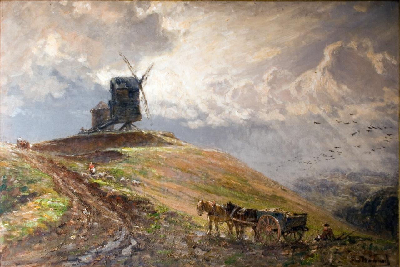 A Warwickshire Beacon, Burton Dassett, a landscape painting by Frederick Whitehead